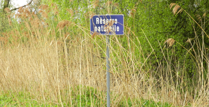 Panneau d'une réserve naturelle