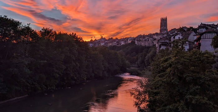 Sarine au crépuscule