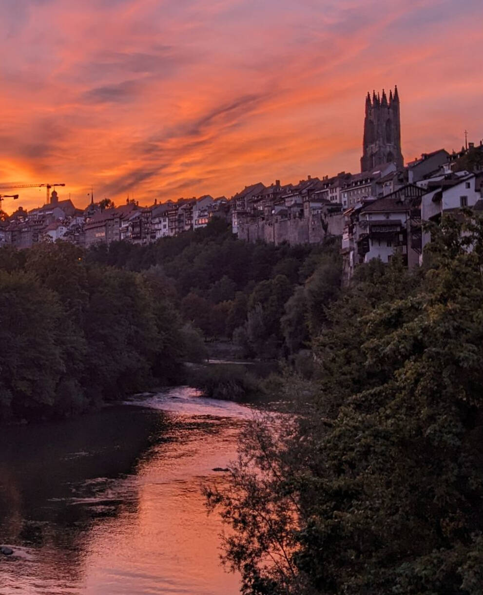 Sarine au crépuscule
